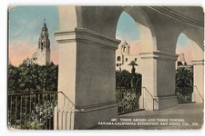 Postcard Three Arches And Three Towers, Panama-California Exposition VTG VPC02.