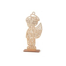 6pc Natural Angel Boy Wood Favor Baptism Centerpiece Bautizo Communion