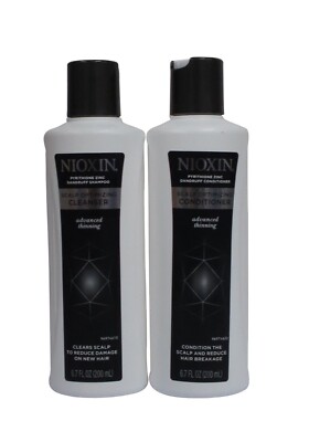 Nioxin Scalp Optimizing Advanced Thinning Cleanser & Cond 6.7oz/200ml (3 Sets)