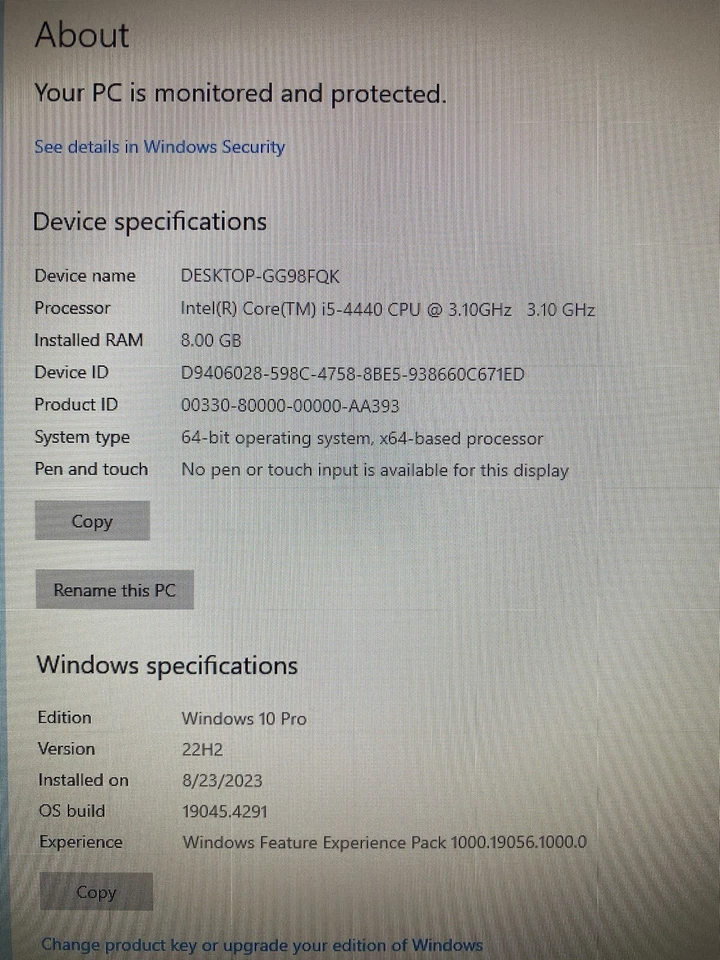 Dell Inspiron 3847 (I Core i5 8th Gen, 3.10GHz, 8GB) Desktop. Monit. & Keyb Incl - Image 2 of 4
