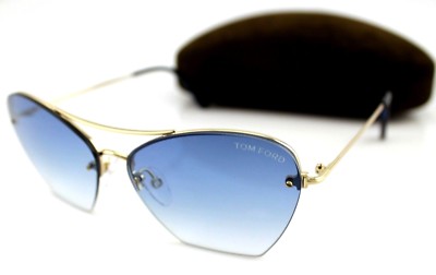 RARE Genuine TOM FORD ANNABEL Gold Blue Gradient Sunglasses  display picture 3