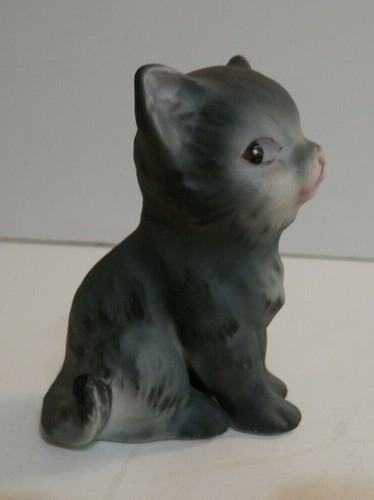 Vintage Small Grey Kitten Lefton's 2013 Made in Japan - Picture 7 of 10