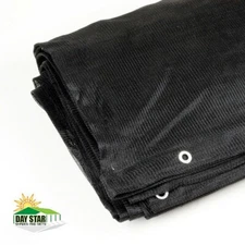 DAY STAR SHADES 5X12 (Black) HD Mesh Tarp Net Sun Shade Fence Screen Patio Canop