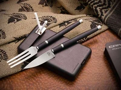 Spartan Blades Carnivore Dining Set G10 Black Besteck Messer Gabel ✔️ 03SB001 - Bild 1 von 3