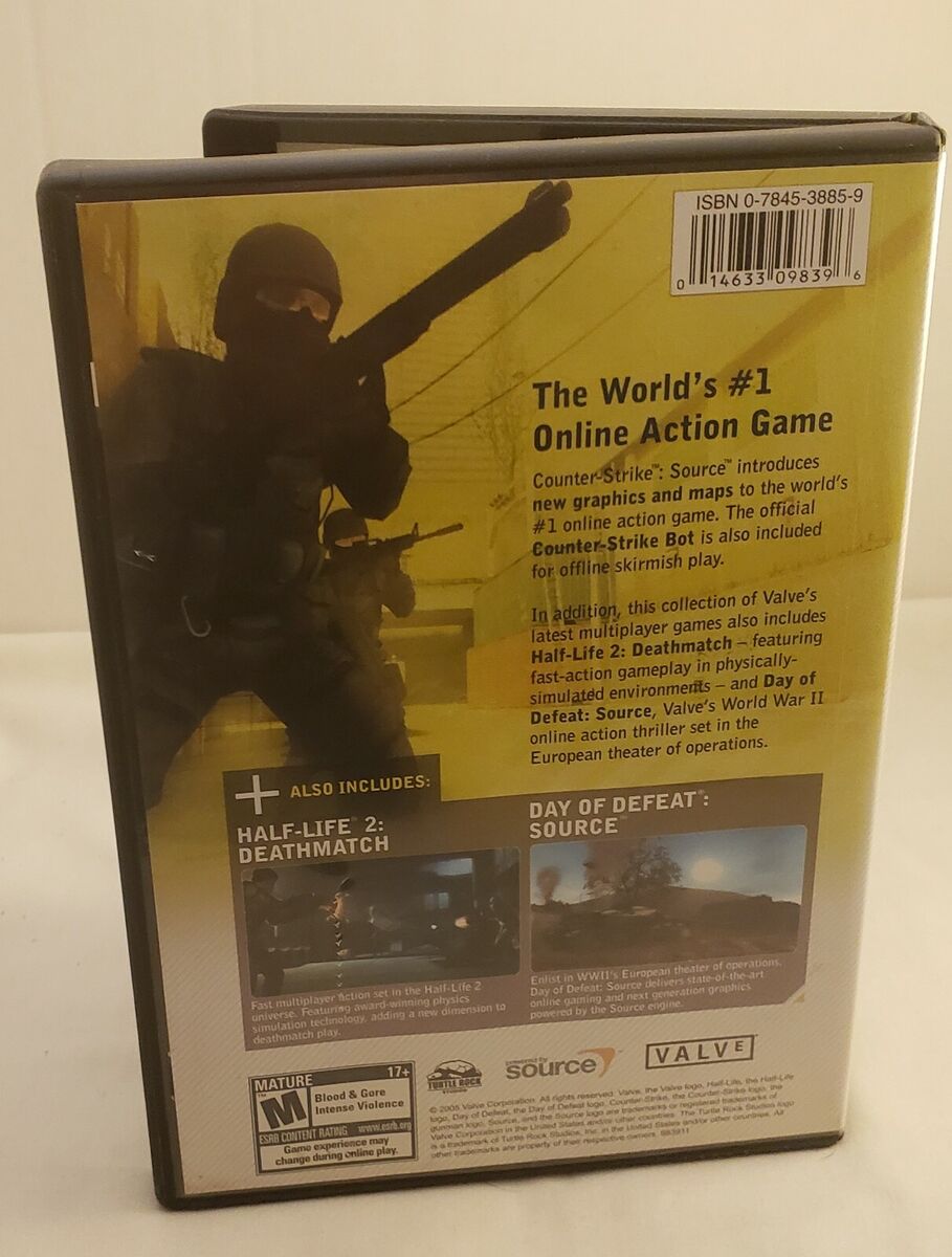 Counter Strike Source PC Game w/ Half Life 2: Deathmatch 4 Discs  14633098396