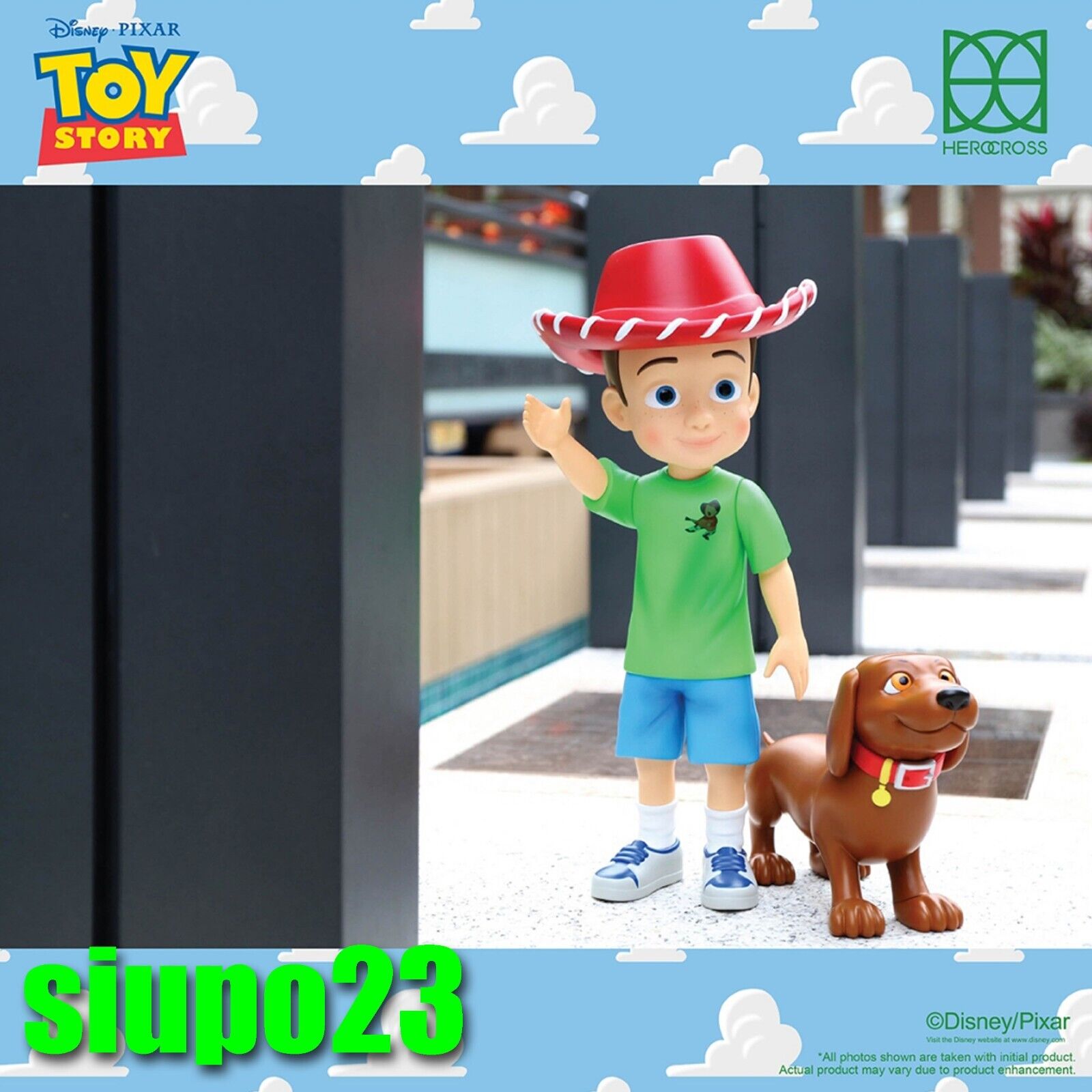 Herocross ~ HVS #058 Disney Toy Story 30cm Andy and 12.5cm Buster Figure