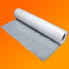 CLEAR & BLACK 500G POLYTHENE PLASTIC SHEETING 2M & 4M WIDTHS VARIOUS LENGTHS