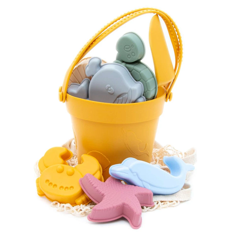 9-teiliges Sandspielzeug Strand Spielzeug mit 6 Förmchen Eimern und Mehr