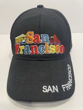 Vtg 80s 90s San Francisco Embroidered Rainbow Letters Adjustable Hat by Lanza