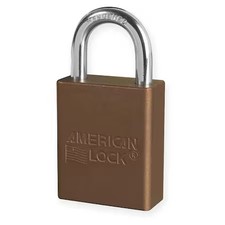 American Lock A1105brn Anodized Aluminum Safety Padlock, Keyed Different, 1-1/2
