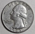 1963 D Mint Washington Quarter 90% Silver US Coin 0.18084 troy oz = 5.625 Gram