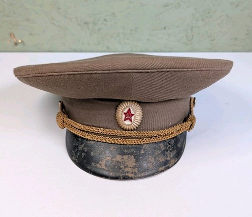 Vintage 1969 Soviet Chemical Troops Enlisted Man Visor Cap Size 57