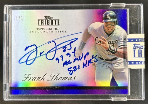 2012 Topps Tribute Frank Thomas Auto Autograph Purple #1/1 White Sox
