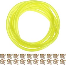 1/4" Fuel Line Hose with 20 Hose Clamps for Small Engines, 10 Ft Tubing
