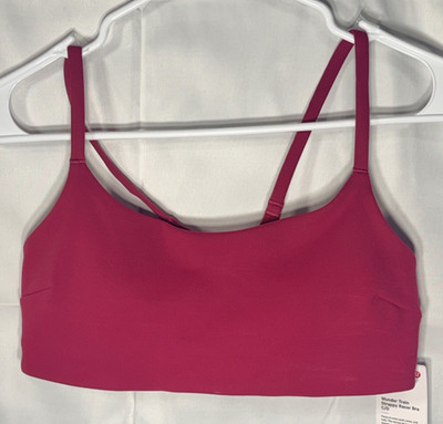 Lululemon Wunder Train Strappy Racer Bra C/D Magenta Smoke Size 8 LW2DTMS NWT