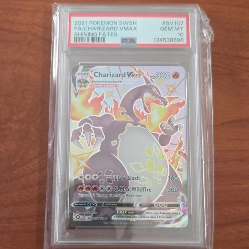 Pokemon Charizard VMAX SV107/SV122 Shining Fates Shiny Vault PSA 10