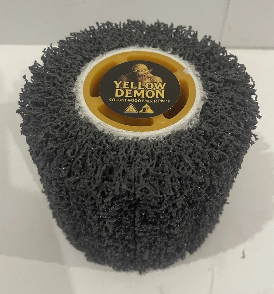 Herramienta de acondicionamiento de superficies de rueda de alambre abrasivo de dibujo de 4,5 x 4" 2Pk tambor de grano 40 Foto 4 de 4