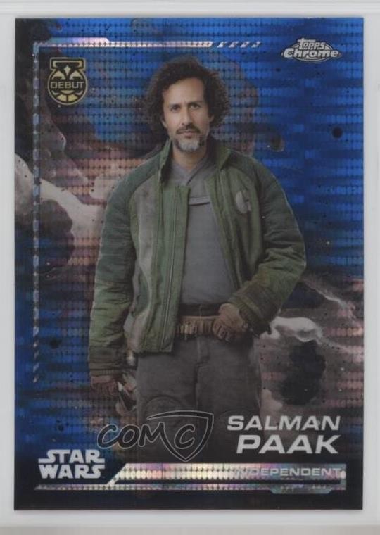 2024 Topps Chrome Star Wars Blaster Blue Pulsar Refractor Salman Paak #93 1ar2