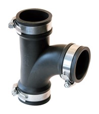 Fernco PQT-150 Schedule 40 PVC DWV Tee 1-1/2 x 1-1/2 Hub x 1-1/2 Dia. in.