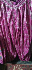 SILVER ON PINK ASSUIT PRINT TRIBAL GYPSY BOHEMIAN DELUXE ATS GYPSY PANTALOONS