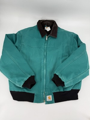 Vintage Carhartt Santa Fe JQ2132 Lined Jacket 90's Teal / Green