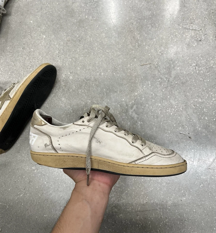Golden Goose GGDB Ballstar White/gold Leather Size 38 - Image 4 of 4