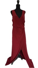 Windsor Burgundy Ruched Mermaid Formal Gown Dress GD21486 Small NWT