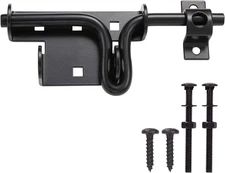Slide Bolt Gate Latch,Sliding Bolt Door Lock with Padlock Hole, Heavy Duty Hardw