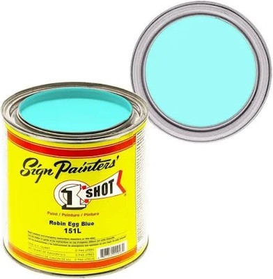 1 Shot Lettering Enamel Robin s Egg Blue 151L   4oz Pinstriping Paint
