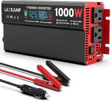 1000 Watt Power Inverter 12V DC to 110V/120V AC Car Inverter with LCD Screen Dis