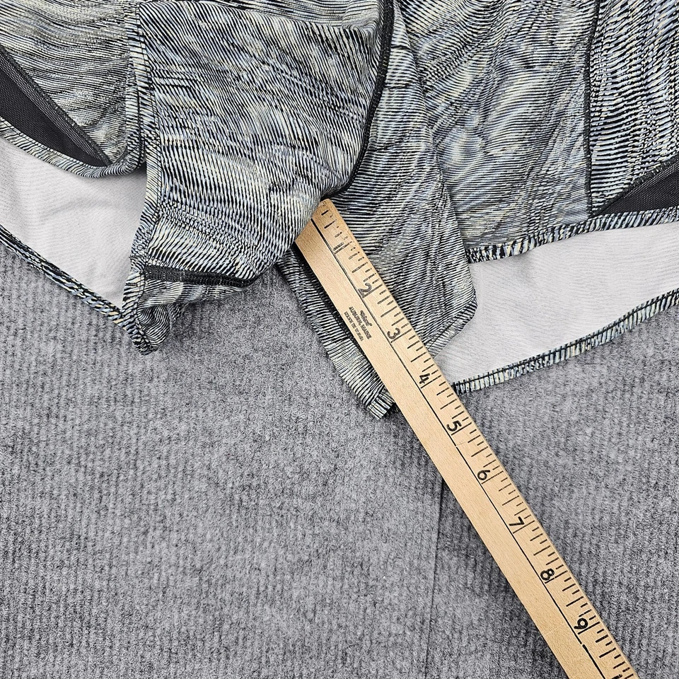 Pantalones Cortos Lululemon Hotty Hot Para Mujer 6 Altos Gris Estampado Remolino Correr Forrados Ropa Activa Foto 3 de 4