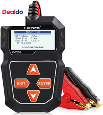 KW208 12V Car Battery Tester, Battery Load Tester Automotive 12V Alternator Star