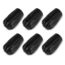 6pcs Tips(Black-HR)Does not apply-6Pcs Trekking Pole Tips Replacement - Rubber F