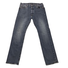 Levi s 501 Jeans Mens 36x34 Blue Denim Straight Leg Button Fly.