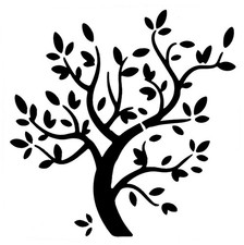 Really Great Stencils, Leafy Branches Great Tree 2, 5x5", Leaves, Happy Trees