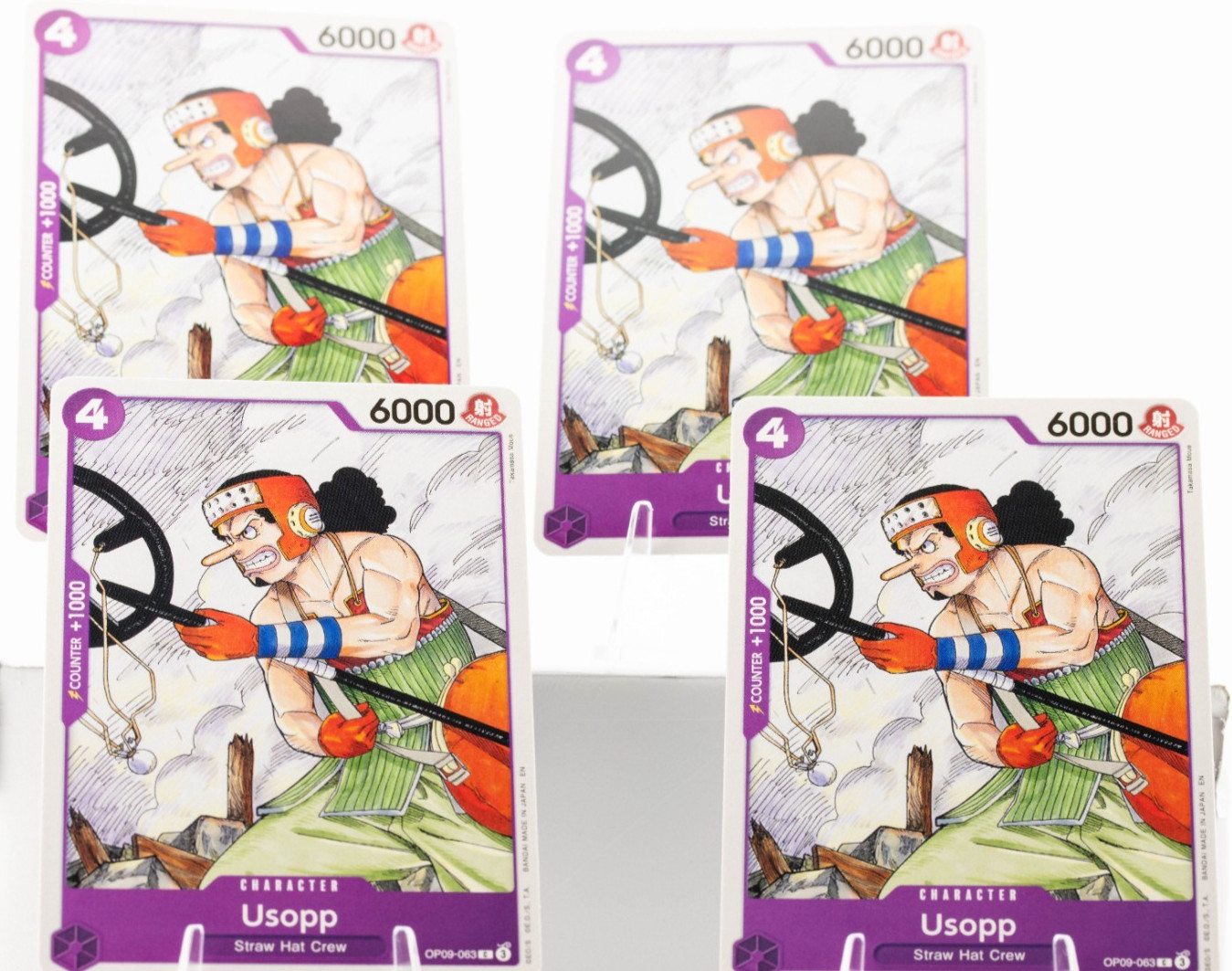 Usopp (x4) Character OP09-063 One Piece TCG NM
