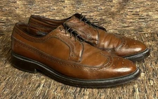 Allen Edmonds MacNeil 9157 Wingtip Brogue Brown Pebbled Leather Shoes Men’s 11
