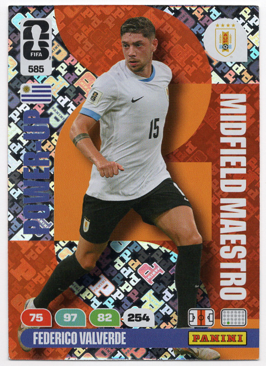 #585. Federico Valverde (Uruguay) Panini Adrenalyn XL FIFA World Cup 2026