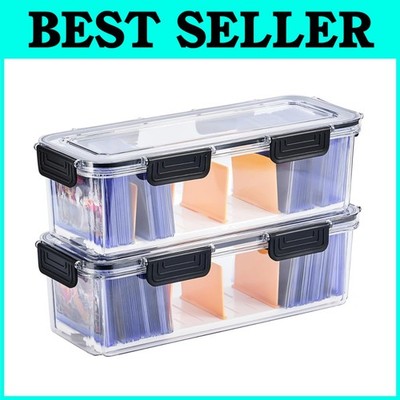 Sturdy Toploader Storage Box for Trading Cards 2-Pack