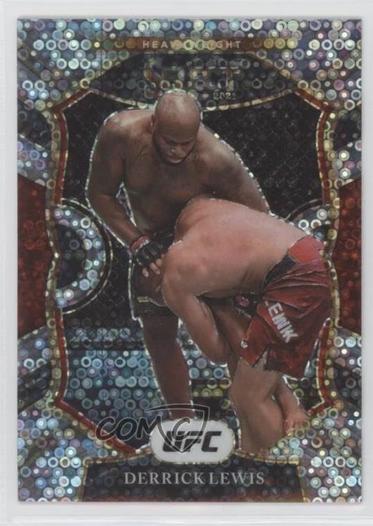 2021 Panini Select UFC Concourse Disco Prizm Derrick Lewis #22 w5b