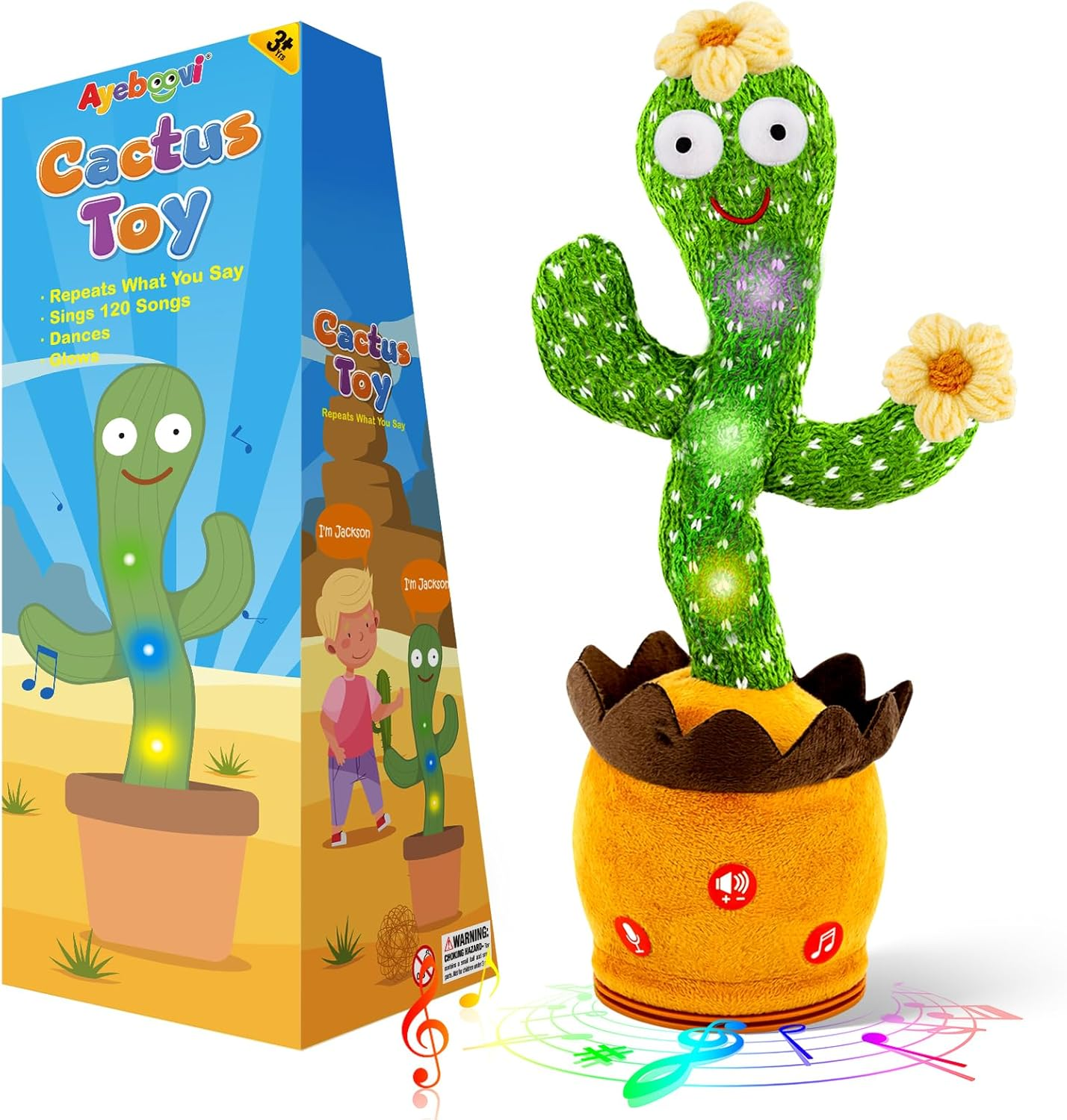 Interactive Dancing Musical Plush Toy for Babies Repeats Sounds