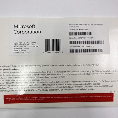 Brandneu Microsoft Windows 11 Home 64-Bit DVD Pack Vollversion