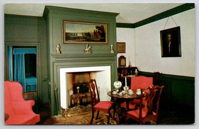 Williamsburg VA Brush-Everard House Parlor 1917 Colonial Interior Postcard