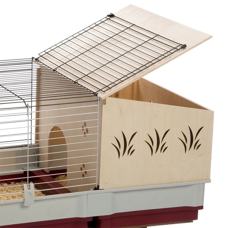 Extra Large Rabbit Cage W/ Wood Hutch Kit Easy Clean Access Water Bottle Metal - Image 3 of 4