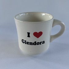 Vintage I Love (Heart) Glendora California Ceramic Coffee Mug Made in USA