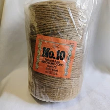 Macrame Cord 8lbs Hazel's No. 10 Natural Jute 5ply 72 864ft NEW OLD STOCK Craft