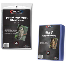 BCW 100 5x7 Photo Sleeves   25 Toploaders  Acid-Free Archival Safe