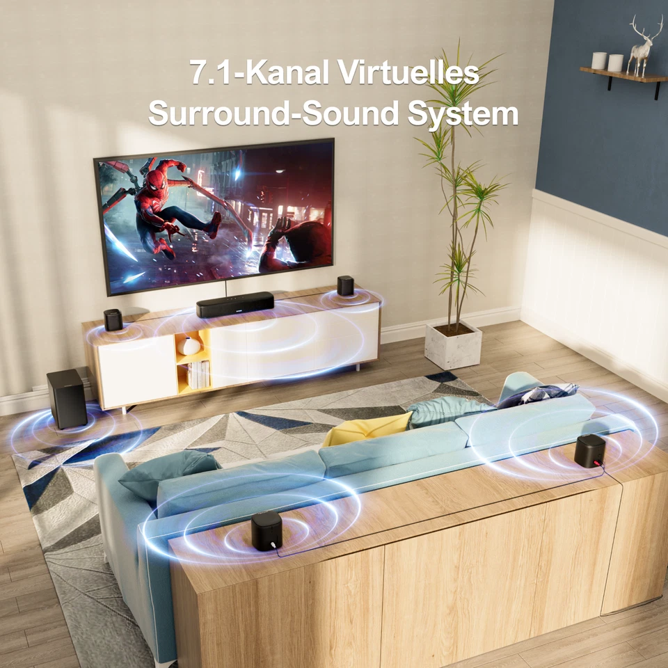 ULTIMEA 7.1ch Soundbar für TV Geräte Heimkino mit Subwoofer 330W BT5.3 Aura A40 - Bild 3 von 4