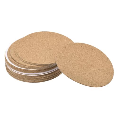 100mm x 1mm Round Cork Cup Carpet Cup Self Adhesive Pad 24pcs - Picture 1 of 5