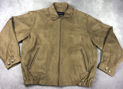 M　R-239 Aberdeen Sportswear Jacket Men's Medium Brown Basic Full Zip Long